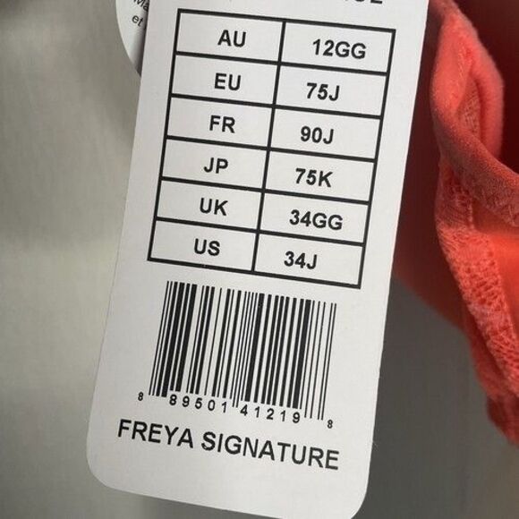 NWT Freya Signature Moulded Spacer Full Coverage Bra Women Size 34J Red Chilli - Picture 4 of 11